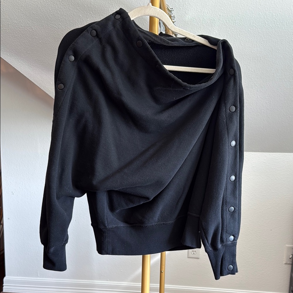 rag & bone Black Off-the-Shoulder Sweater